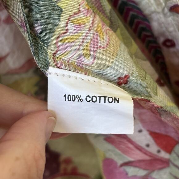 Winton and Waits Short Floral Kimono Top One Size Succulent Plant Colorful Boho - Picture 12 of 14